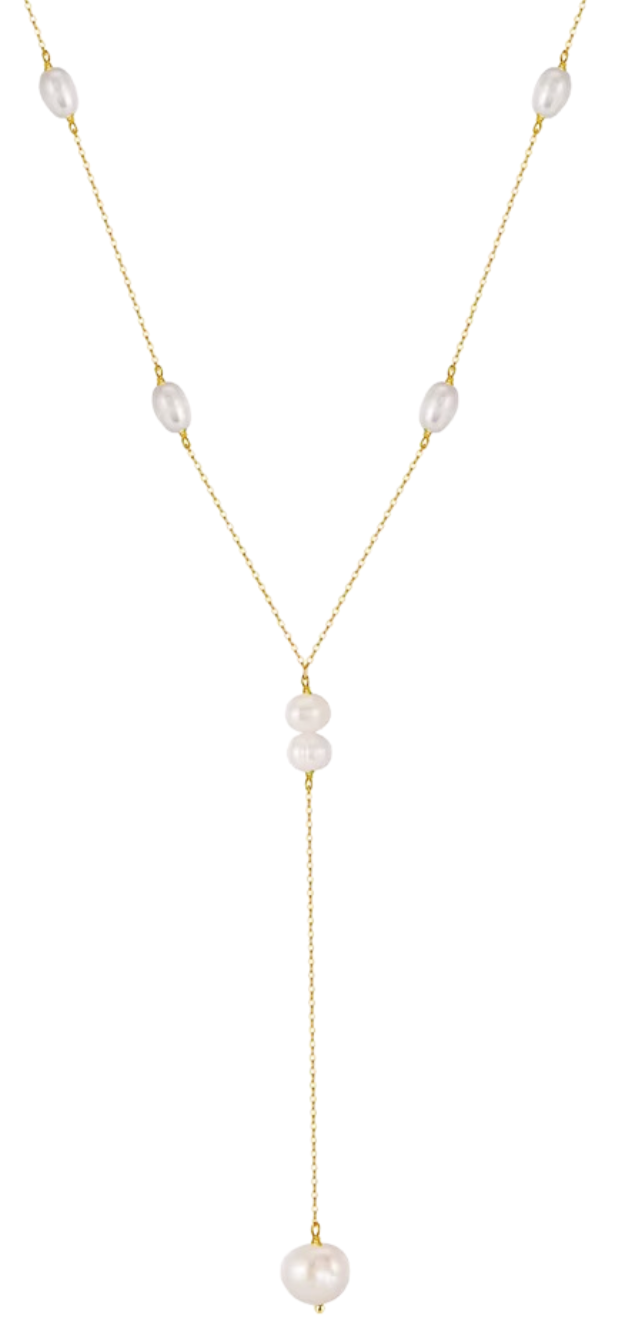 PEARLY GIRLY Lariat Necklace