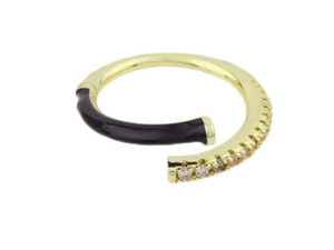 JADE Twist Ring, Black